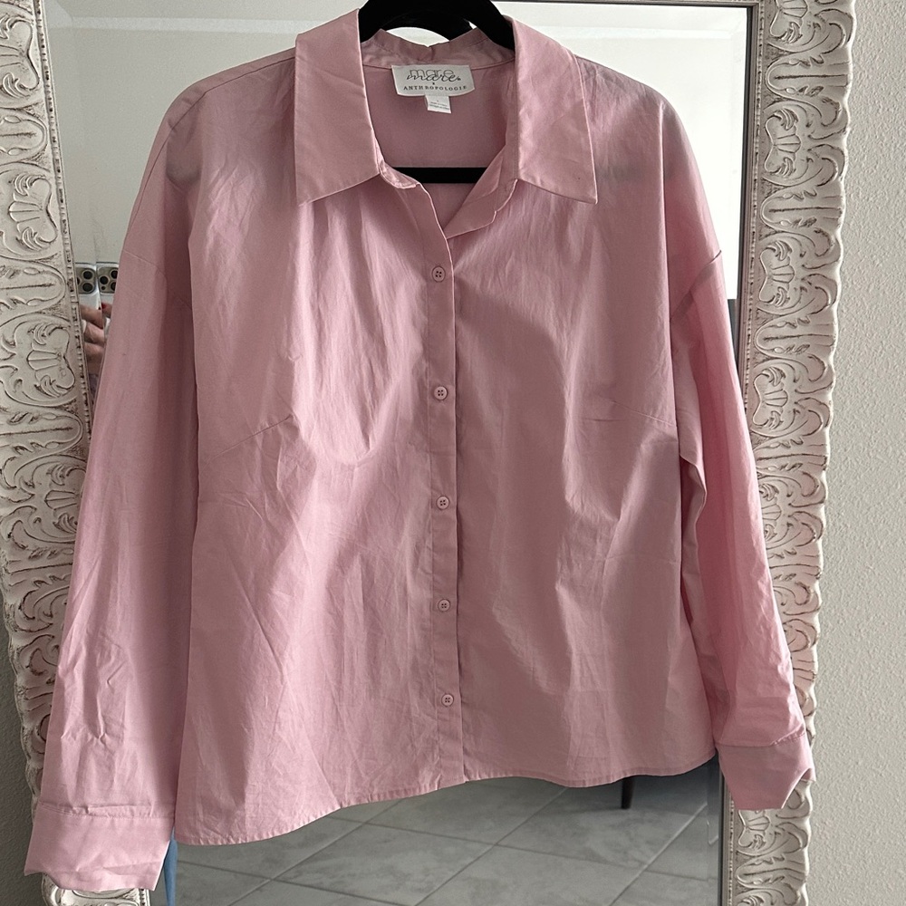 Anthropologie X Mare Light Pink Button Down